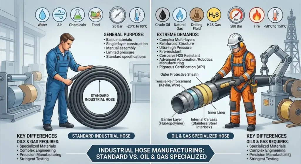 Industrial Hose Manufacturers for Oil & Gas: What Sets Them Apart In 2026