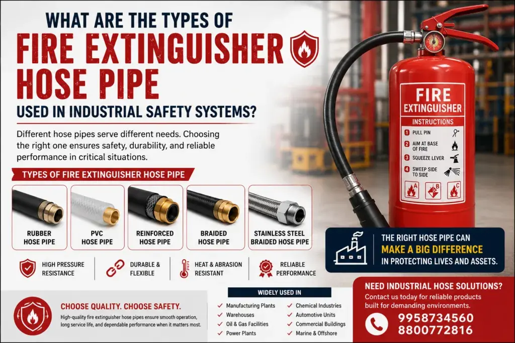 What Are the Types of Fire Extinguisher Hose Pipes Used in Industrial Safety Systems?