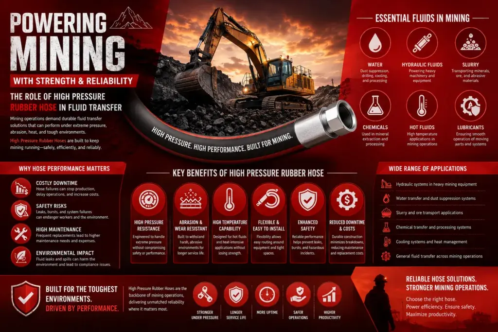 Why Do Mining Operations Depend on High Pressure Rubber Hose for Fluid Transfer?
