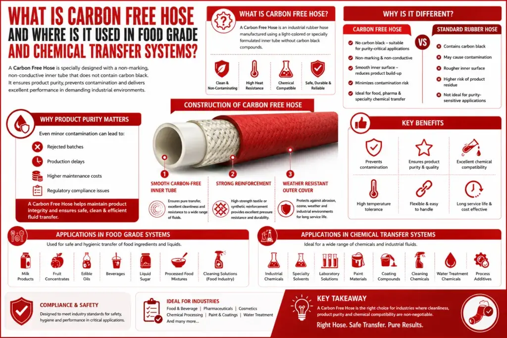 What Is Carbon Free Hose and Where Is It Used in Food Grade and Chemical Transfer Systems?