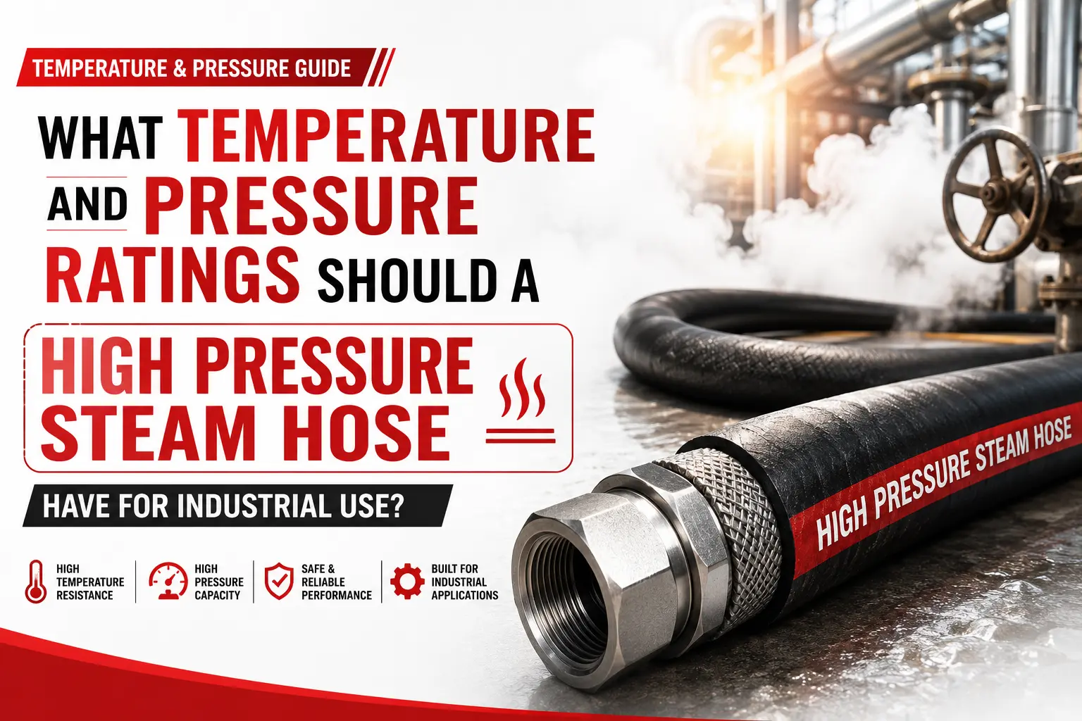 What Temperature and Pressure Ratings Should a High Pressure Steam Hose Have for Industrial Use?