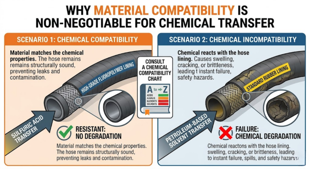 best hose pipe for chemical transfer