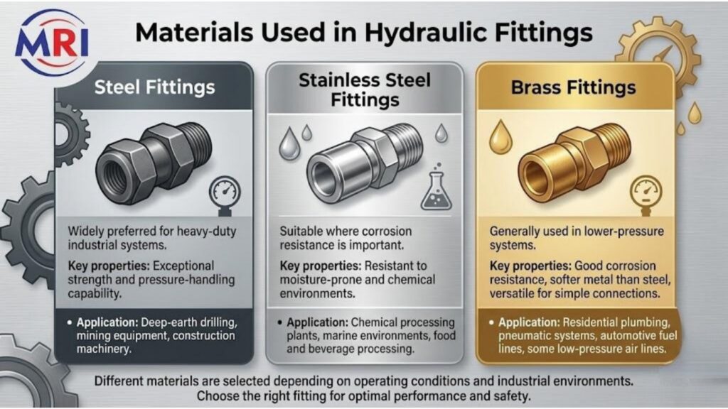 materials used in hydraulic fittings hydraulic hose fittings