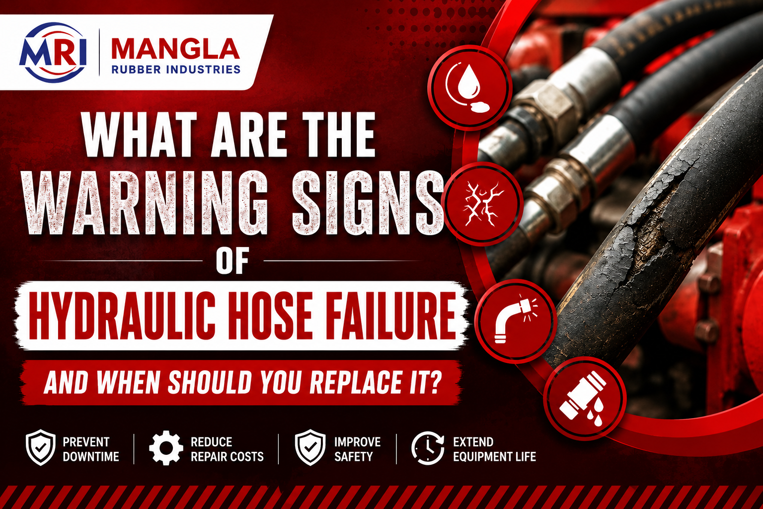 Learn the warning signs of hydraulic hose failure, common hydraulic hose failure reasons, and when to replace your hydraulic hose pipe for safe performance.