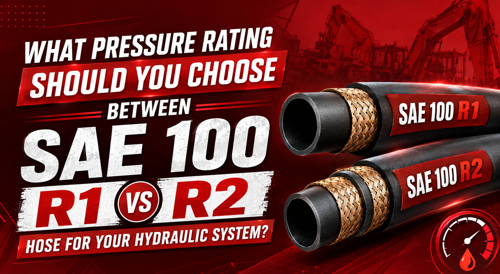 What Pressure Rating Should You Choose Between SAE 100 R1 and R2 Hose for Your Hydraulic System?